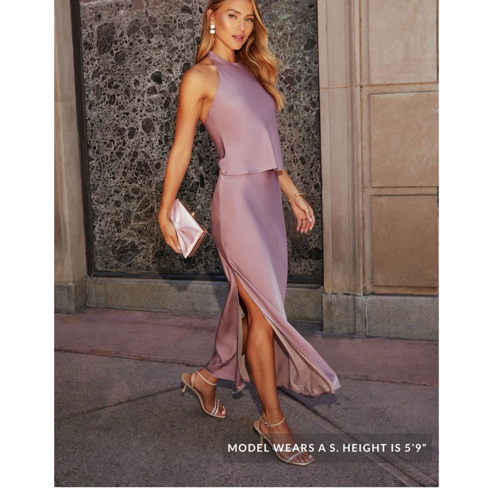 Vici Maxi Skirt and Sleeveless Mock Neck Top (2 piece set)